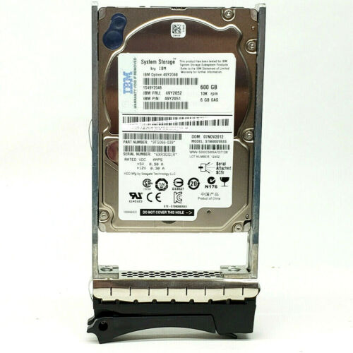 IBM / SEAGATE 600GB 10K RPM SAS 2.5 INCH 9TG066-039 ST9600205SS 49Y2051 disco