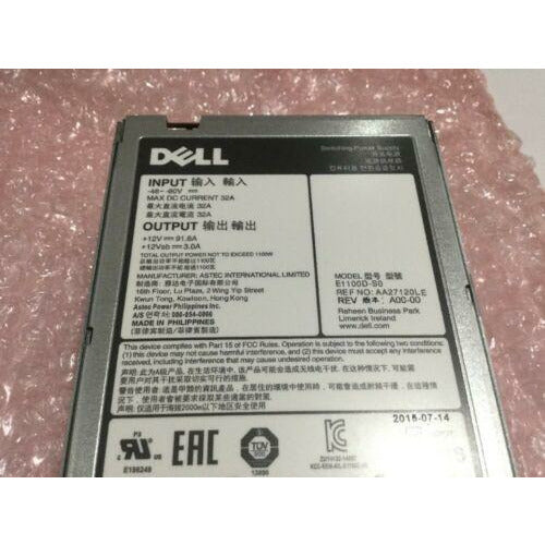 Dell Power DELL R630 R730 R730XD 1100W DC SWITCHING POWER SUPPLY E1100D-SO 5G4WK 02RN7