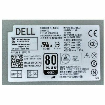 Dell Power Dell Precision T3620 T1700 Optiplex 3020 7020 9020 365W Power Supply T1M43