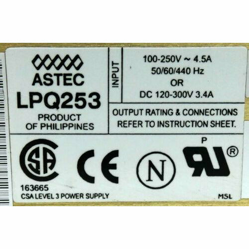Fonte Astec LPQ253CF LPQ-253-CF DC 120-300V 3.4A power supply without fan-Distressed- show original title - MFerraz Tecnologia