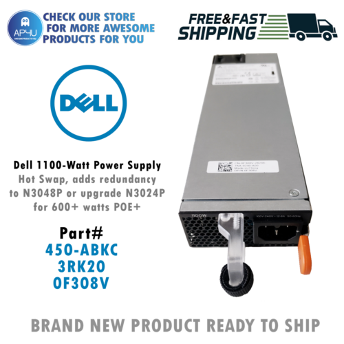 Dell 450-ABKC 1100-Watt Power Supply Hot Swap N3048P / N3024P | 884116174547 Power