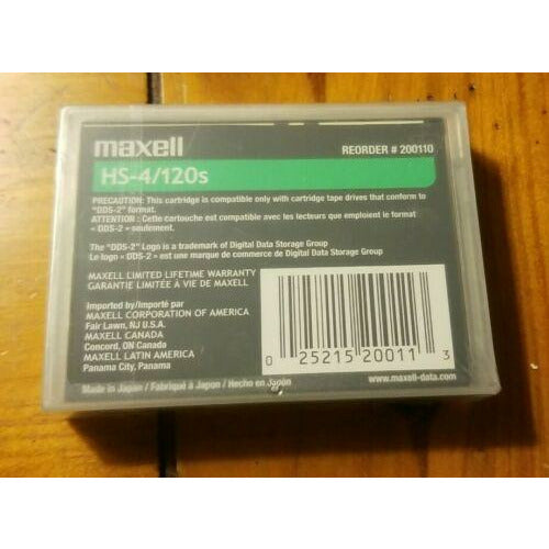 Maxell DDS-2 HS-4 / 120s Data Cartridge fita