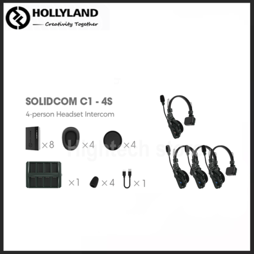 HOLLYLAND Solidcom C1 4S Wireless Headset Intercom System 1000ft Full Duplex