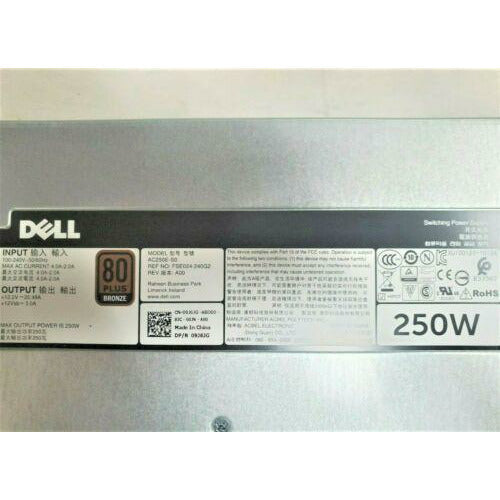 Dell Power 250W Power Supply Server FOR Dell P59VM Switching PSU PowerEdge R230 9J6JG 80+