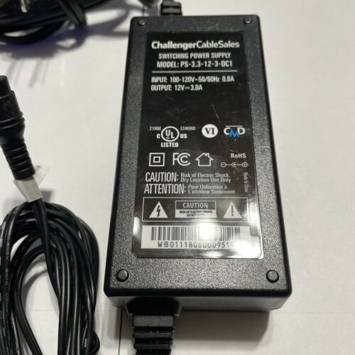 CHALLENGER CABLE SALES SWITCHING POWER SUPPLY PS-3.3-12-3-DC1