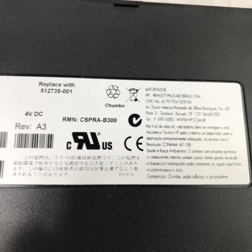 HP AD626B EVA6000 4.0V 13.5 A-CR Cache Battery 512735-001 30-10013-21