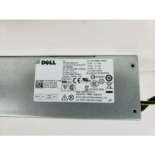 Dell OptiPlex 3040 5040 7040 3650 3656 180W SFF Power Supply AC180AS-00 020WFG Power