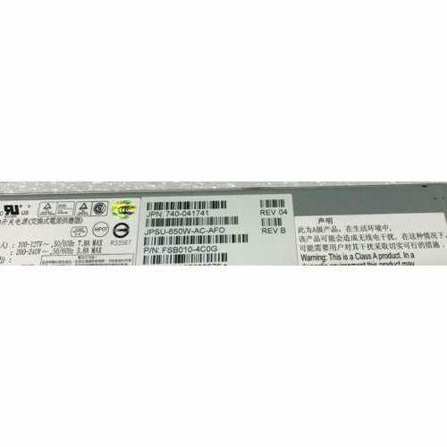 Juniper JPSU-650W-AC-AFO AC Power Supply - Side View | Alo Tech Solutions