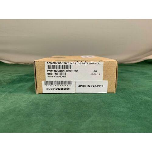 HP 508041-001 - 2TB SATA 3.5" HDD - Packaging | Alo Tech Solutions