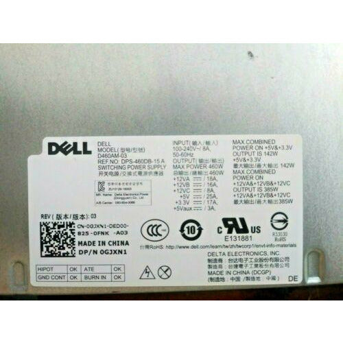 Dell Fuente 0GJXN1 DELL XPS 8930 460 Watts Switching Power Supply D460AM-03