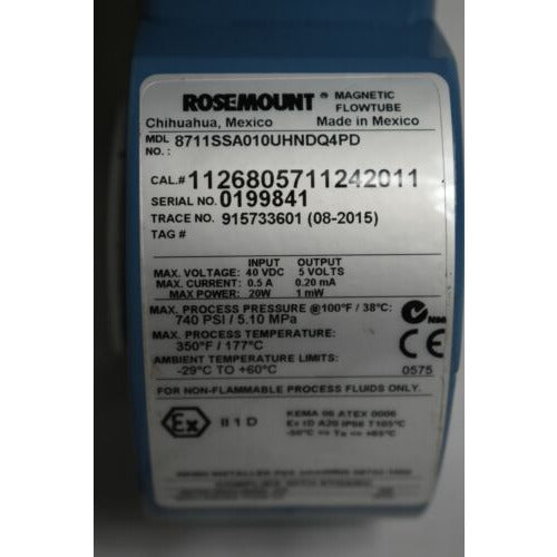 Rosemount 8732EST2A1NAM4F0800 Transmitter 8711SSA010UHNDQ4PD Magnetic Flowtube