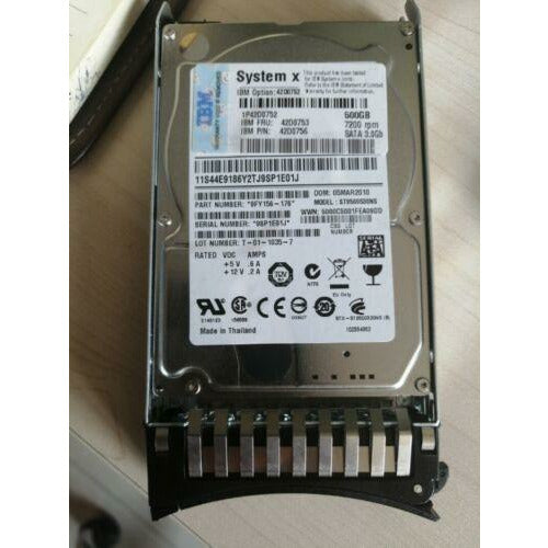 42D0756 42D0752 42D0753 IBM 500GB 7.2K 3G SFF 2.5'' SATA HDD HARD DRIVE