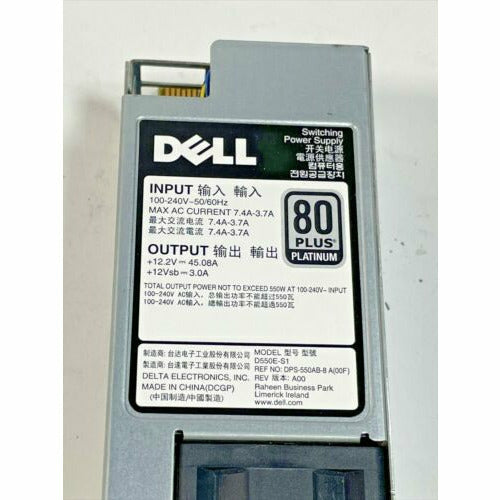 Dell Power DELL 0X185V D550E-S1 POWEREDGE R420 R430 80PLUS PLATINIUM 550W POWER SUPPLY