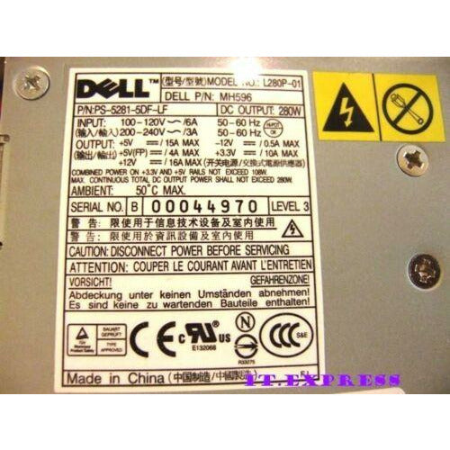 Dell Power Dell OptiPlex GX620 745 755 DESKTOP PS-5281-5DF-LF Power Supply L280P-01 MH596