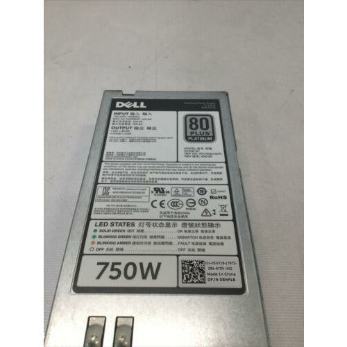 Dell Power Dell 750W Power Supply 05NF18 D750E-S1 for PowerEdge R520 R620 R720 R720XD R820