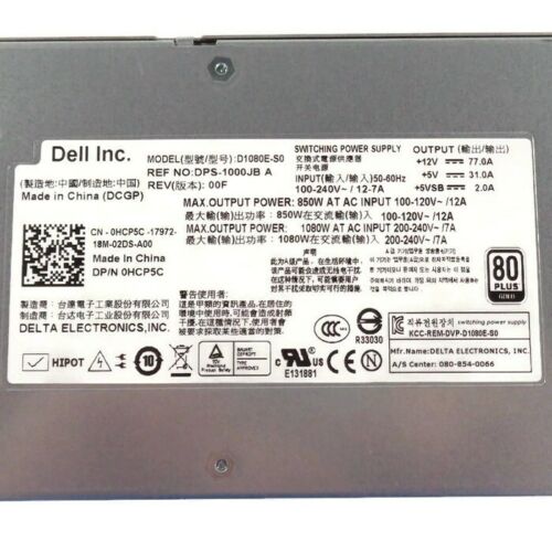 Dell Power Dell HCP5C Delta D1080E-S0 1080W Server Power Supply