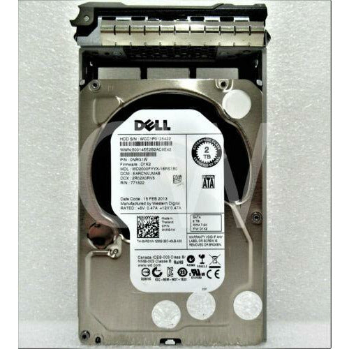 Dell NRG1W 0NRG1W Dell 2TB 7.2K RPM 6Gb/s 3.5" SATA ENTERPRISE Hard Drive