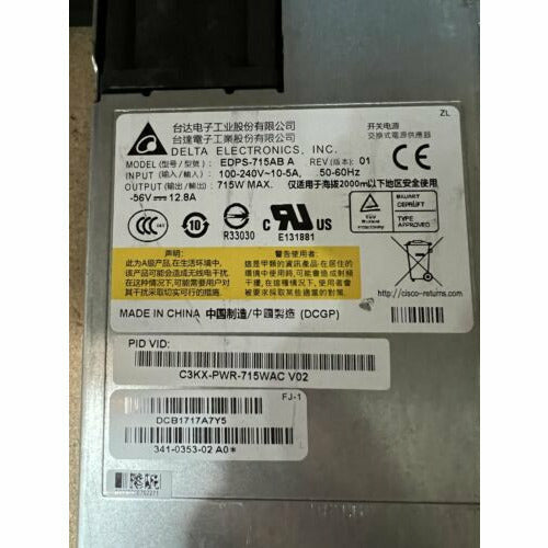 Cisco C3KX-PWR-715WAC V02 Power Supply fonte