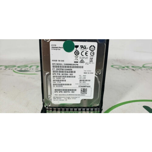 HP HPE 868774-002 867254-003 900GB 2.5" SFF Hot Swap 15K SAS 12Gbps HDD w/ HP Tray