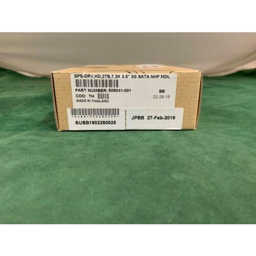 HP 508041-001 - 2TB SATA 3.5" HDD - Connector View | Alo Tech Solutions