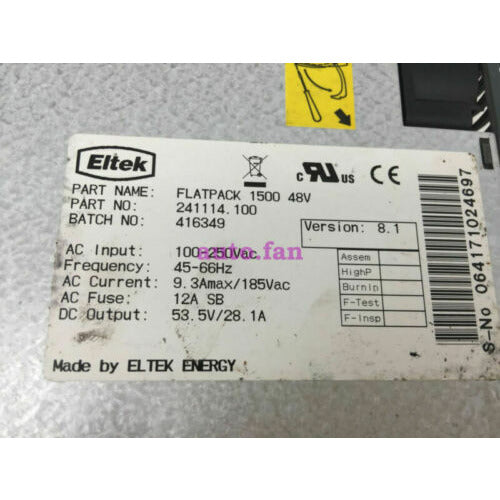 Power ELTEK FLATPACK 1500 48V communication power rectifier module 241114.100