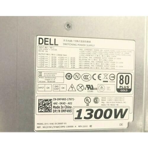 Dell Fuente Dell 1300W Server Power Supply D1300EF-01 MF4N5 PSU DELL T7910 T5810 T7810 T7610