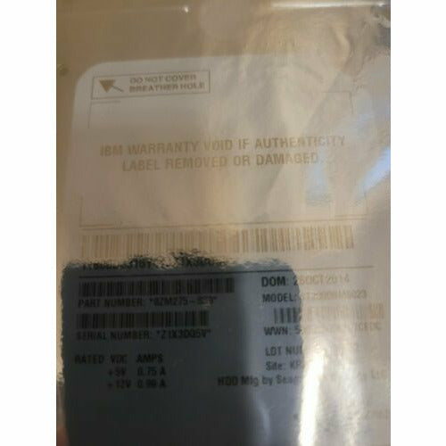 IBM FRU 2TB 7.2K 3.5" 9ZM275-039 ST2000NM0023 SAS SERVER HARD DRIVE