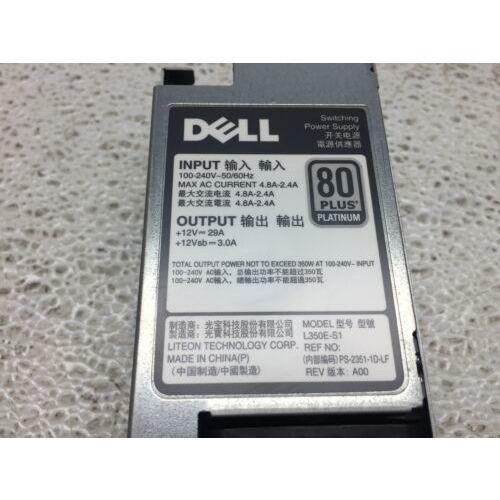 Dell Genuine Dell L350E-S1 80 Plus 350w Server Switching Power Supply Fuente