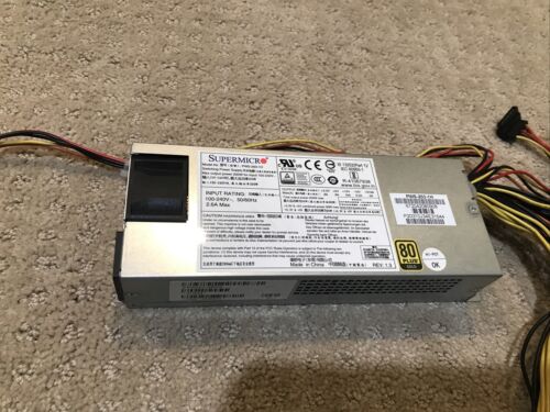 SuperMicro PWS-203-1H 1U 200W Multi-output 80Plus Gold Power Supply