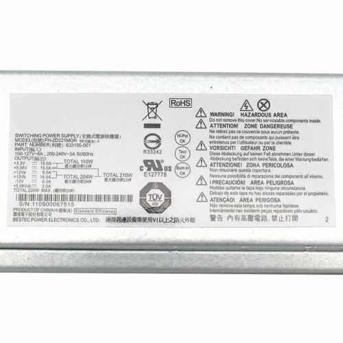 Fonte Power Supply 220W for HP Pavilion Slimline S5 S5-1xxx 633195-001 DPS-220AB-6 A - MFerraz Tecnologia