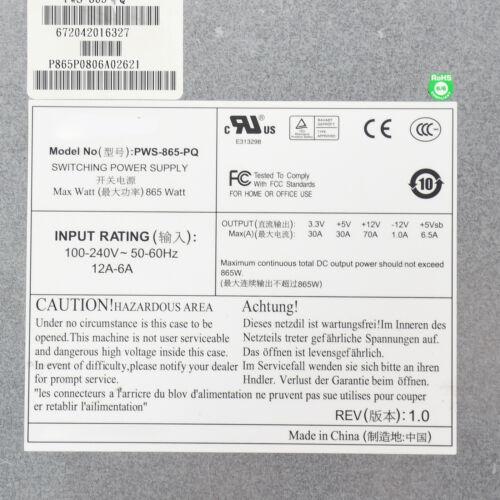 For SuperMicro PWS-865-PQ 865W Power Supply for Tower Workstation Fuente