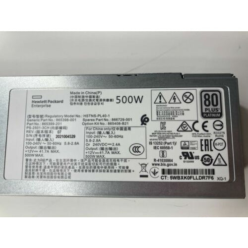 Hewlett Packard Hot-Plug Power Supply HSTNS-PL40-1 fuente