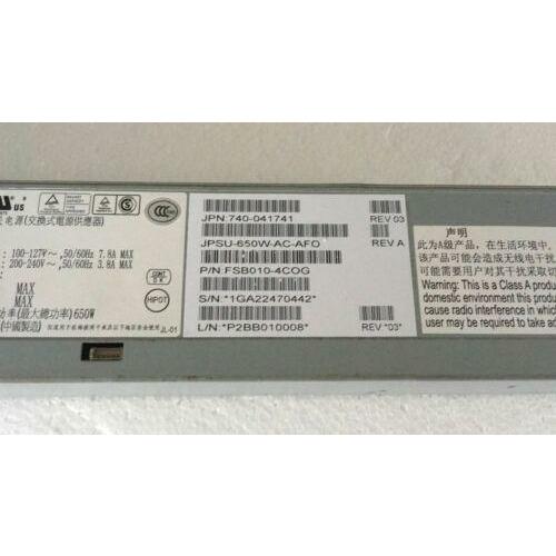 Juniper JPSU-650W-AC-AFO 650W AC PSU - Side View | Alo Tech Solutions