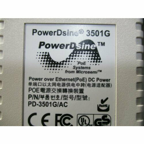 Microsemi PowerDsine 3501G PD-3501G/AC PoE Injector 48V VoIP Fortinet GPI-115