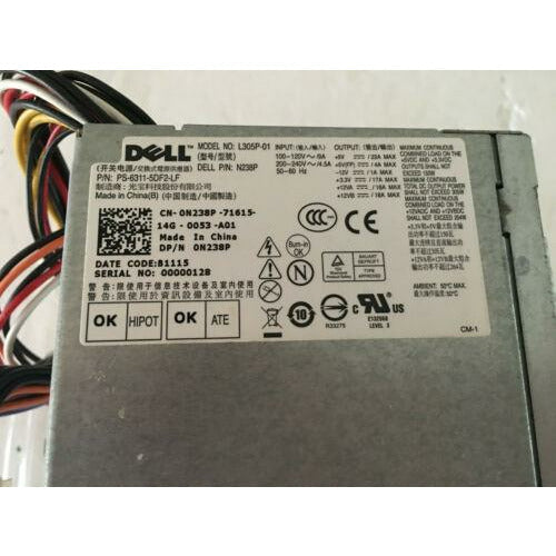 Dell Power 0N238P N238P Dell PowerEdge T110 305W Power Supply PSU L305P-01 PS-6311-5DF2-LF