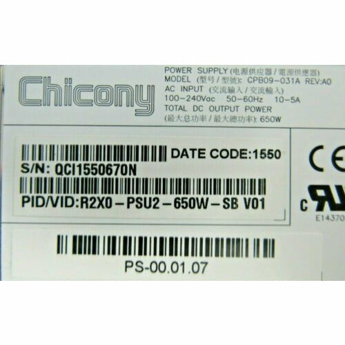 Cisco 74-7541-02 R2X0-PSU2-650W-SB 650W UCS C200 Redundant Power Supply 35-4 fonte