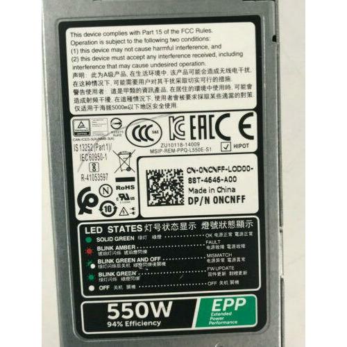Dell R330 R430 550W PSU 0NCNFF - Detail | Alo Tech Solutions