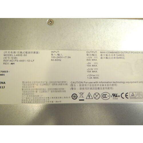 Dell Power DELL PowerEdge R410 Non-Redundant 480w Power Supply L480E-S0 PS-4481-1D-LF H411J