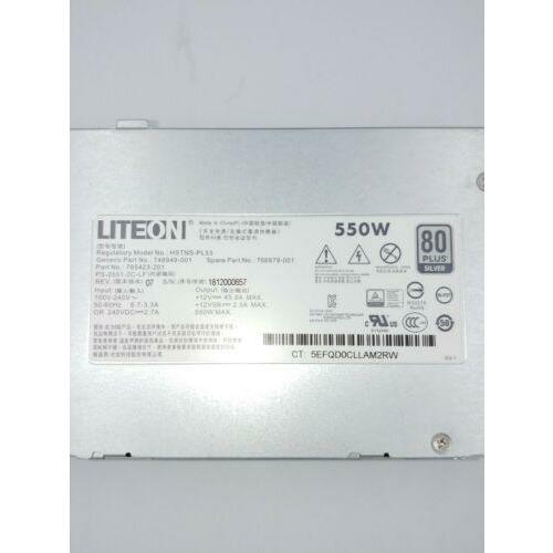 HP Fuente HP 550W Power Supply BL460c DL120 DL160 DL180 ML150 gen9 HSTNS-PL53 766879-001