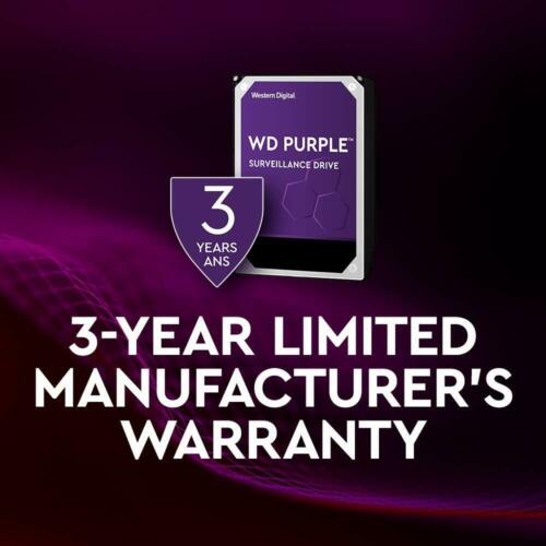 WD Purple 10TB Surveillance 7200 RPM SATA lll 256MB 3.5" Internal HDD WD101PURZ