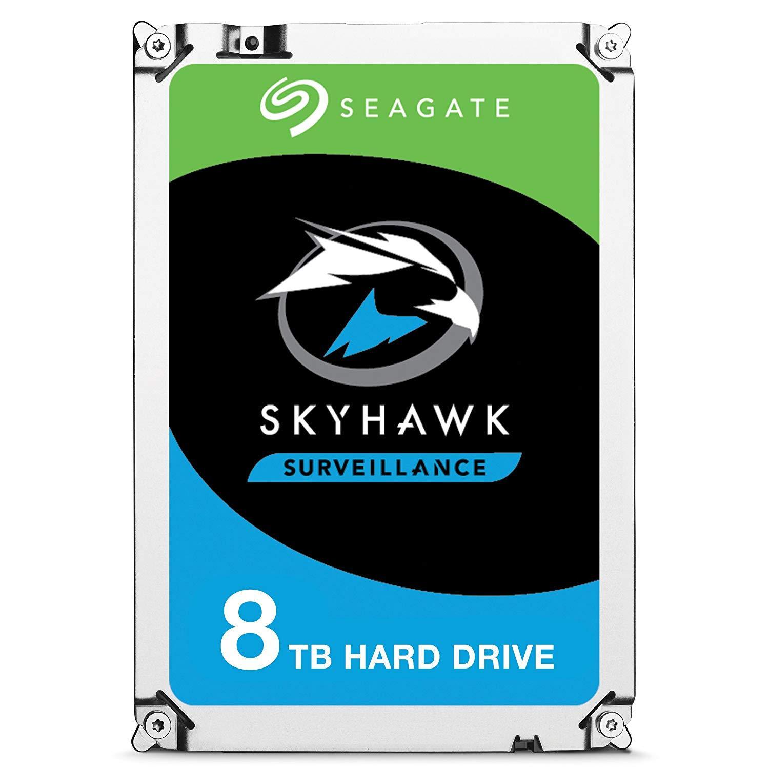 Seagate SkyHawk 8TB Surveillance Internal Hard Drive HDD – 3.5 Inch SATA 6Gb/s 256MB Cache for DVR NVR Security Camara System with Drive Health Management (ST8000VX0022