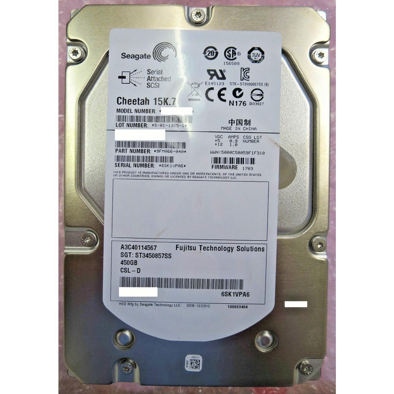 Seagate ST2000NM0023 2TB 7200RPM 6Gb/s 3.5" SAS Hard Drive Disco