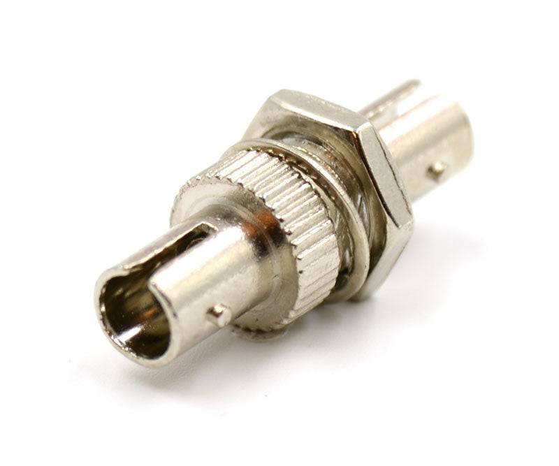 ST/UPC to ST/UPC Simplex Single Mode Metal Fiber Optic Adapter/Coupler without Flange