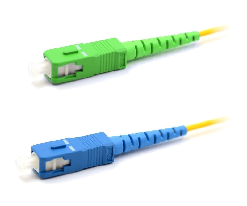 SC UPC to SC APC Simplex OS2 Single Mode PVC (OFNR) 2.0mm Fiber Optic Patch Cable