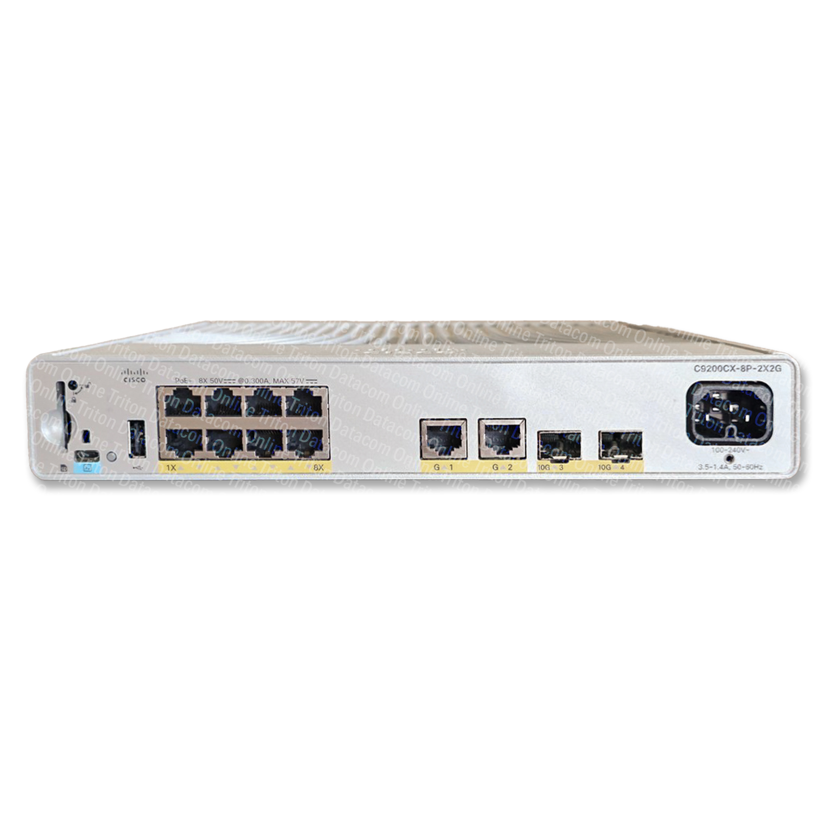 C9200CX-8P-2X2G-E - Cisco Catalyst 9200 Series Compact Switch with 8-port gigabit ethernet, PoE+, 2x10GE SFP+ and 2x1GE Copper uplinks, Network Essentials licensing