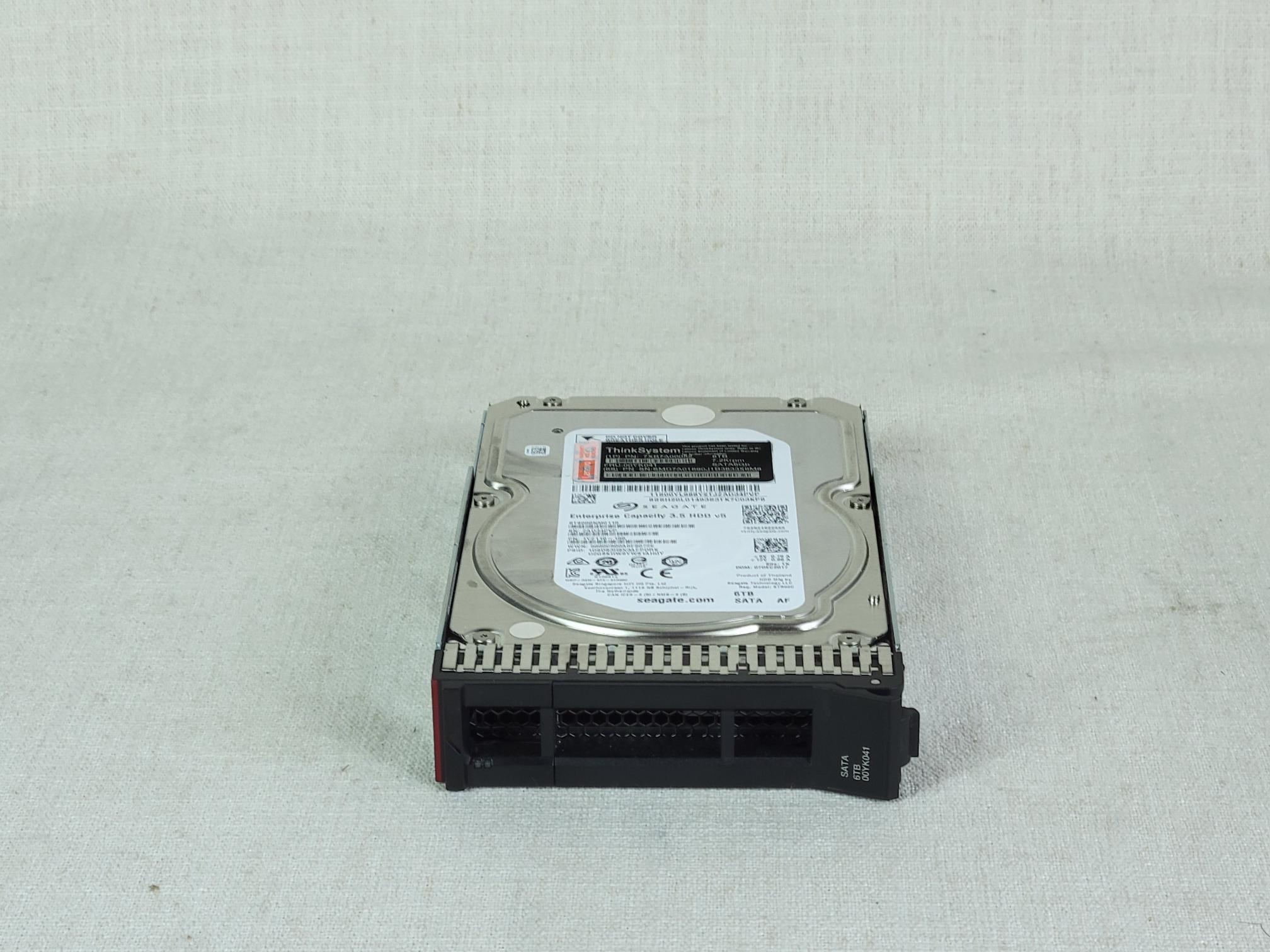 Lenovo 00YK041 6TB 7.2k 6Gb/s 3.5” 512e SATA Hard Drive ST6000NM0115