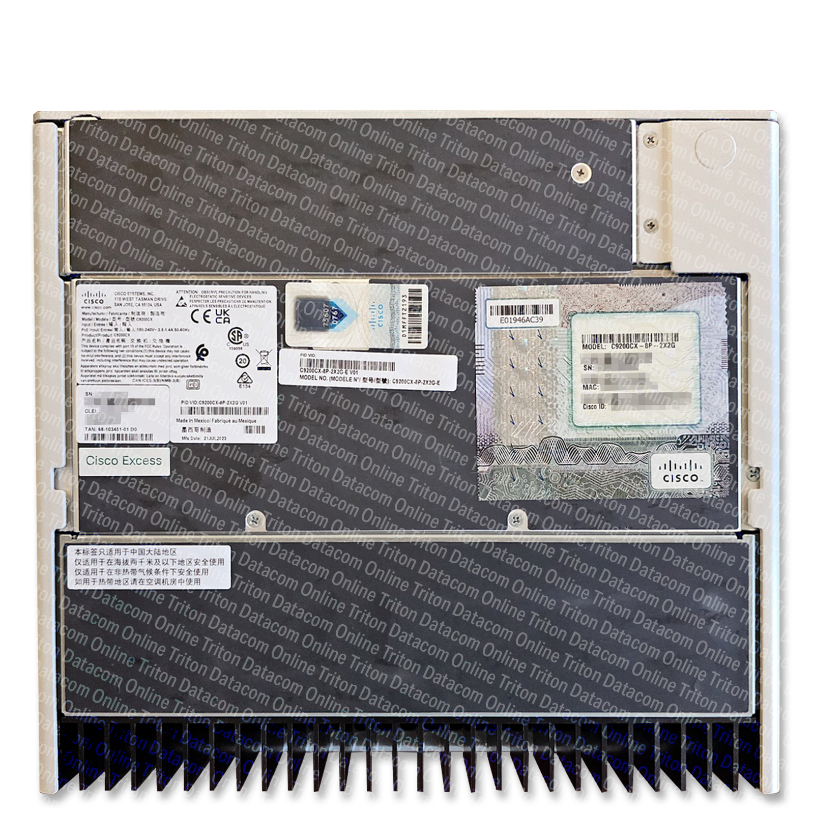 C9200CX-8P-2X2G-E - Cisco Catalyst 9200 Series Compact Switch with 8-port gigabit ethernet, PoE+, 2x10GE SFP+ and 2x1GE Copper uplinks, Network Essentials licensing