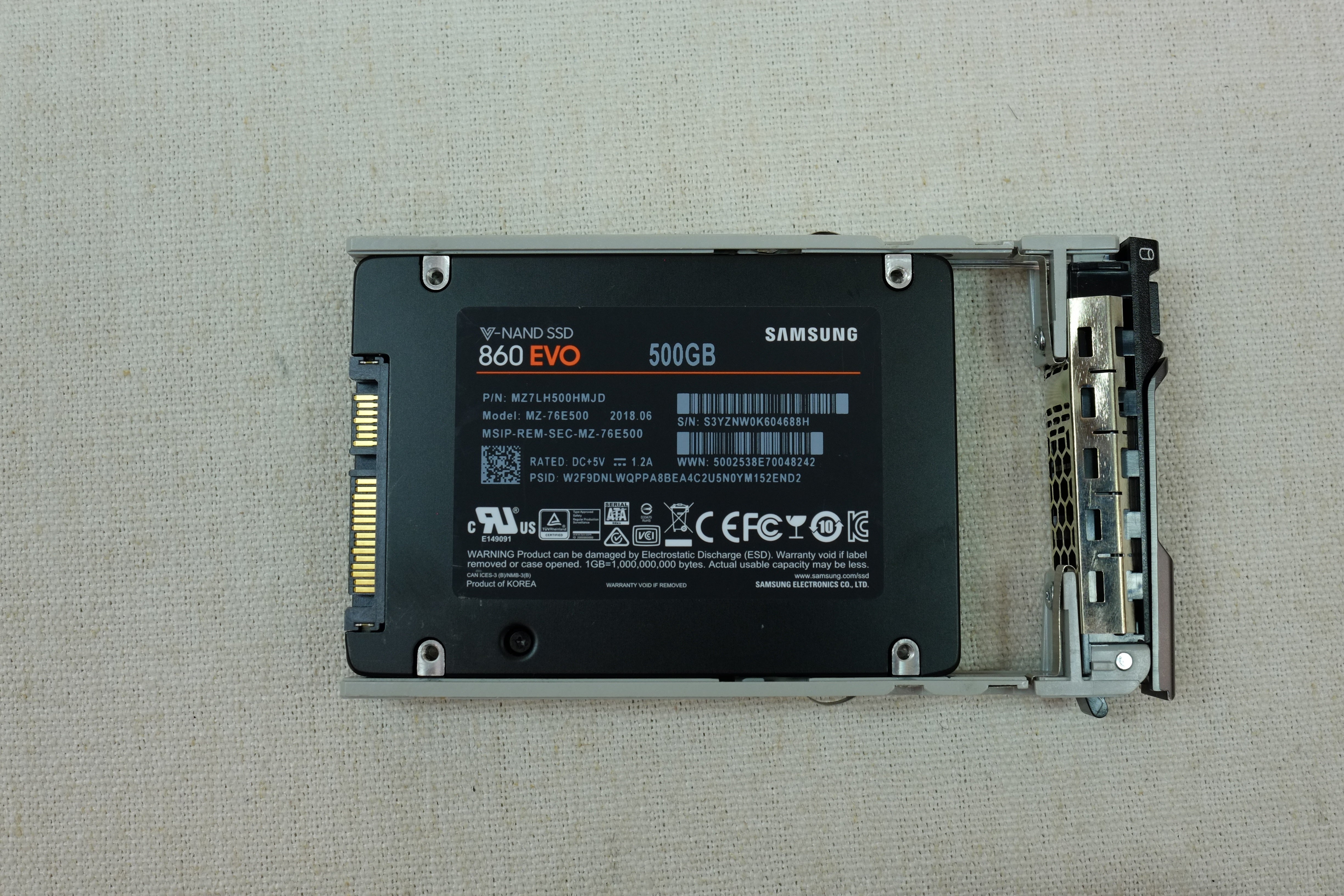 Samsung MZ7LH500HMJD 860 Evo 500GB 6Gb/s 2.5" SATA SSD