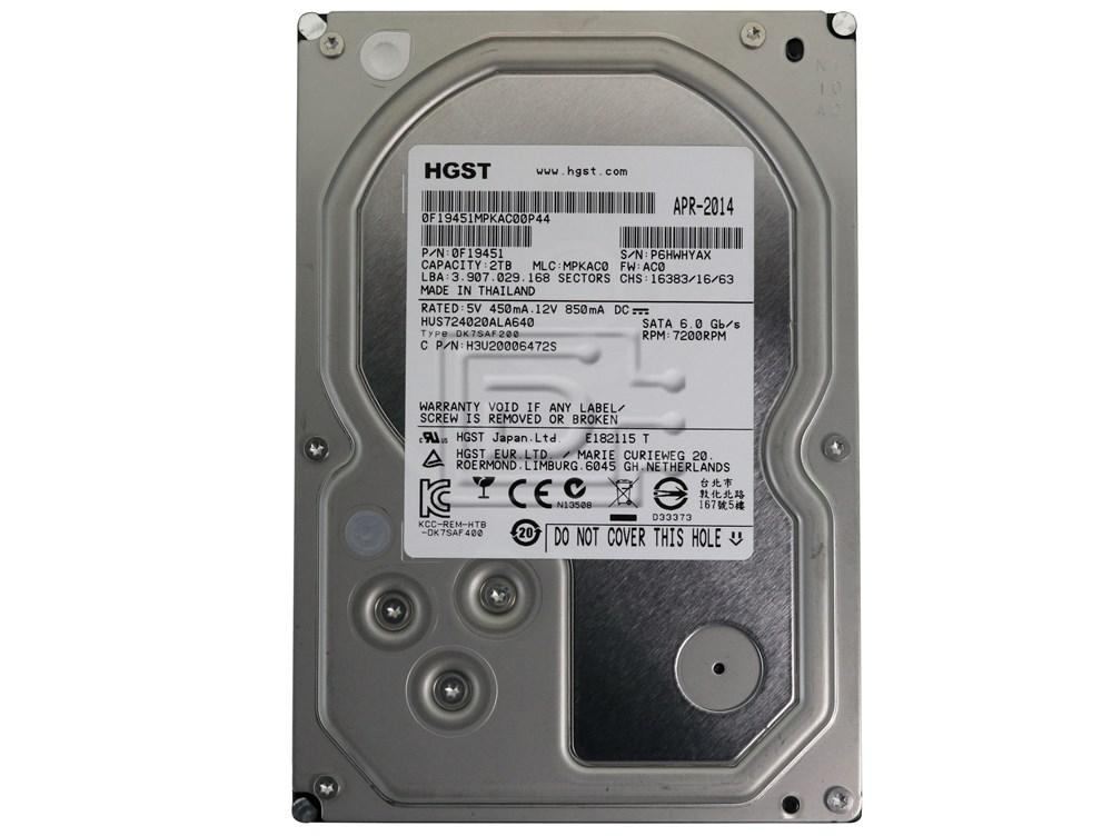 Hitachi Ultrastar 7K4000 0F19451-HUS724020ALA640 2TB 3.5" 6Gbps 7.2K RPM SATA Drive