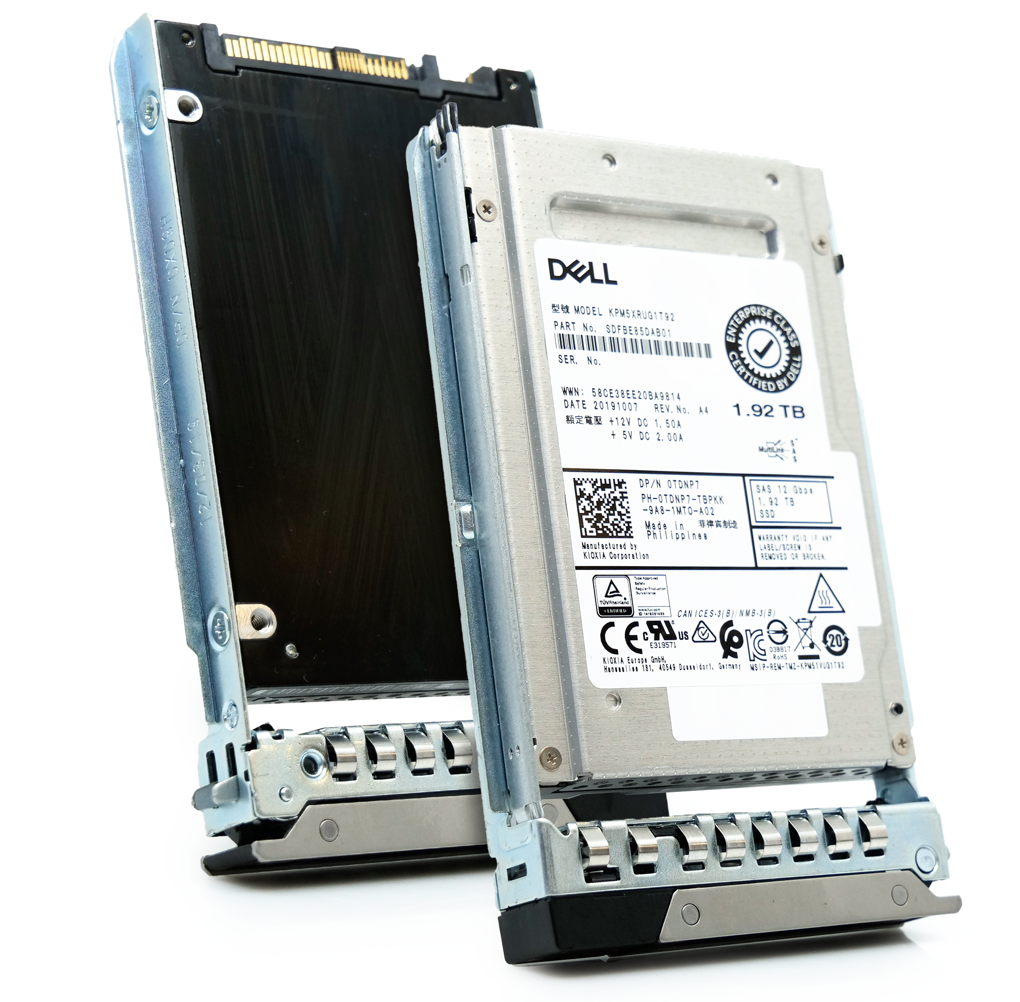 Dell G14 0TDNP7 1.92TB 1 DWPD SAS-3 12Gb/s Read Intensive 3D TLC 2.5in Refurbished Enterprise SSD